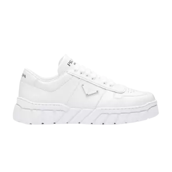 Кроссовки Prada Leather Sneakers 'White', белый
