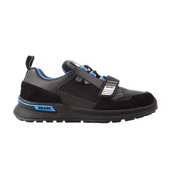 Кроссовки Prada Mechano Leather 'Black Voyage Blue', черный