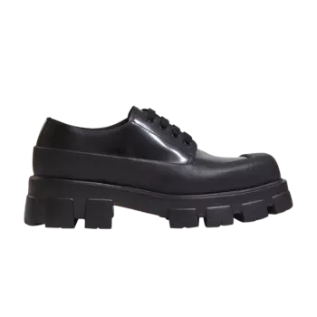 Кроссовки Prada Monolith Brushed Leather Lace-up, черный