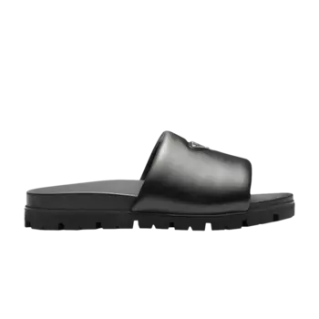 Кроссовки Prada Padded Nappa Leather Slide, черный