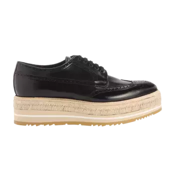 Кроссовки Prada Platform Lace-Up Plateau Derby Black, черный