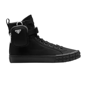 Кроссовки Prada Wheel Re-Nylon High 'Black', черный