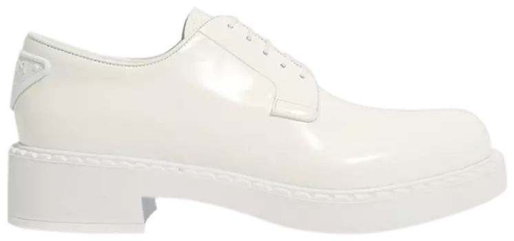 Кроссовки Prada Wmns Brushed Spazzolato Leather Derby 'White', белый