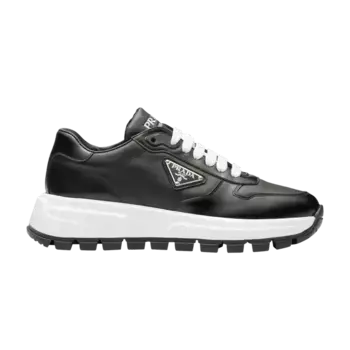 Кроссовки Prada Wmns Leather Black White, черный