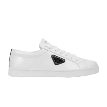 Кроссовки Prada Wmns Logo Brushed Sneakers White, белый