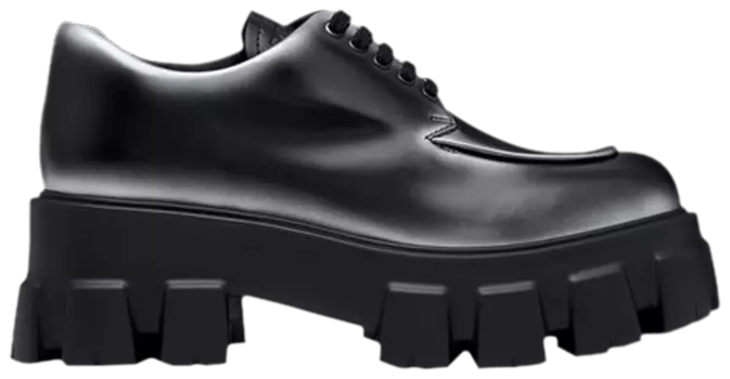 Кроссовки Prada Wmns Monolith Lace Up 'Black Silver Ombre', серебряный