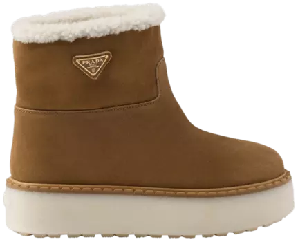 Кроссовки Prada Wmns Suede Booties 'Cinnamon', коричневый