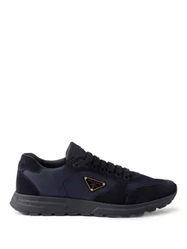Кроссовки Prax 01 с замшевыми вставками Prada, синий