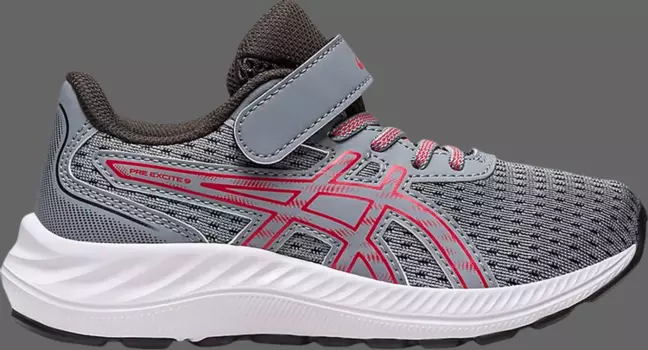 Кроссовки pre excite 9 ps 'sheet rock electric red' Asics, серый