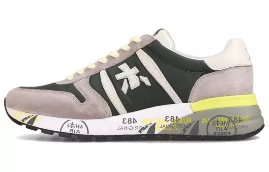 Кроссовки Premiata Lifestyle Shoes Men Low-top Dusty Green, зеленый