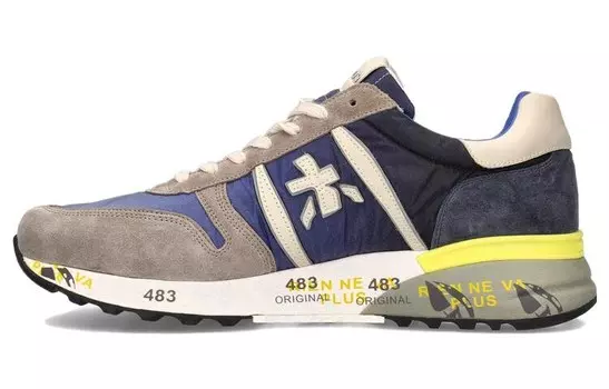 Кроссовки Premiata Lifestyle Shoes Men Low-top Blue, синий