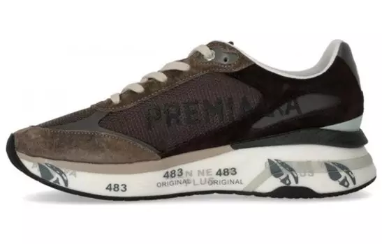 Кроссовки Premiata Lifestyle Shoes Men Low-top Dark Brown, коричневый