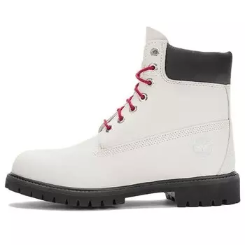 Кроссовки premium 6 inch boots 'white nubuck with red' Timberland, белый