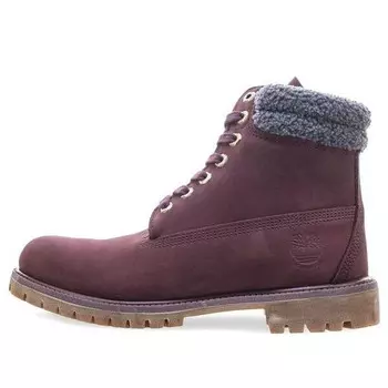 Кроссовки premium 6 inch double collar waterproof 'burgundy nubuck' Timberland, бургундия