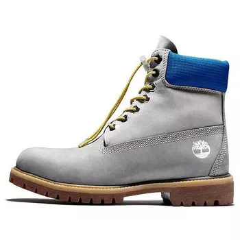 Кроссовки premium 6 inch waterproof boots 'grey with blue collar' Timberland, серый