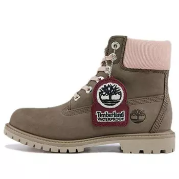 Кроссовки premium 6 inch waterproof wide fit boot 'olive nubuck' Timberland, зеленый