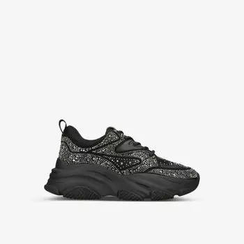 Кроссовки PRIVY 951 из плетеной ткани с кристаллами и низким берцем Steve Madden, черный