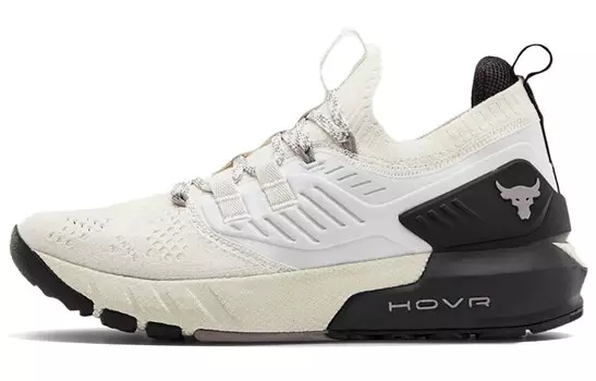 Кроссовки Project Rock 3 женские с низким верхом, белые/черные Under Armour