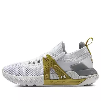 Кроссовки project rock 4 'white metallic gold' Under Armour, белый