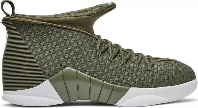 Кроссовки PSNY x Air Jordan 15 Retro Medium Olive, зеленый