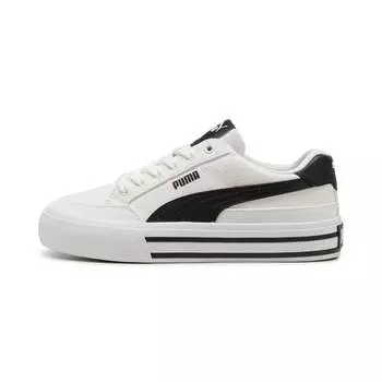 Кроссовки PUMA Big Kids' Court Classic Vulc Formstrip, белый/черный
