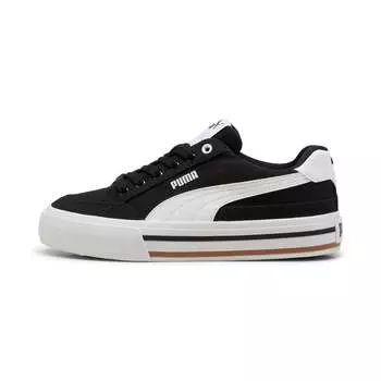 Кроссовки PUMA Big Kids' Court Classic Vulc Formstrip, черный/белый