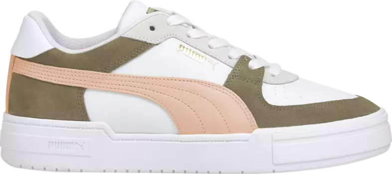 Кроссовки Puma CA Pro Mix - White Dark Green Moss, белый