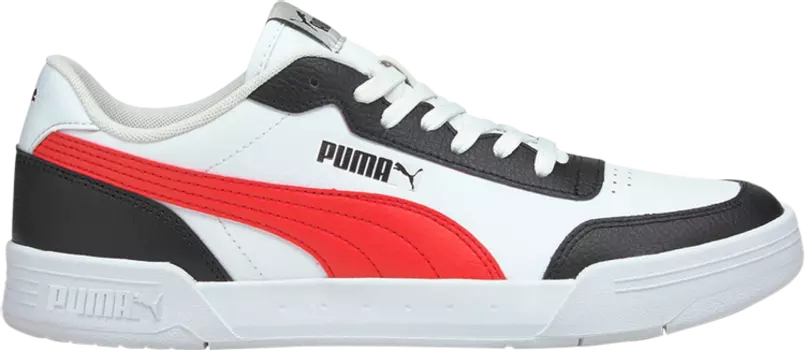 Кроссовки Puma Caracal White Poppy Red, белый