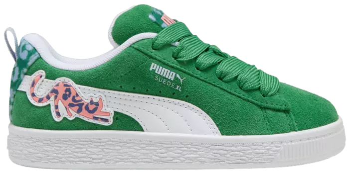 Кроссовки Puma Cats Club x Suede XL Little Kid 'Cat Badge', зеленый