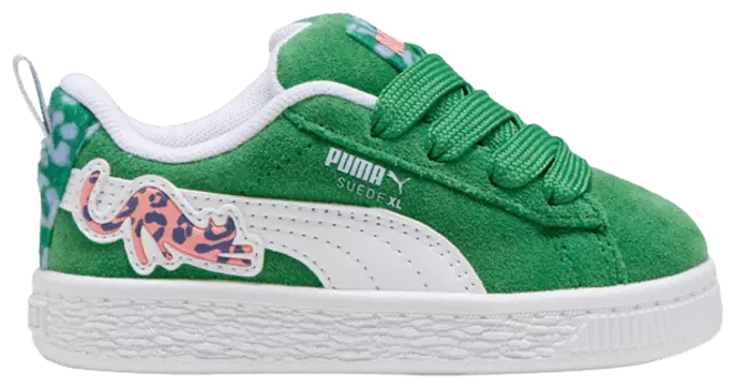 Кроссовки Puma Cats Club x Suede XL Toddler 'Cat Badge', зеленый