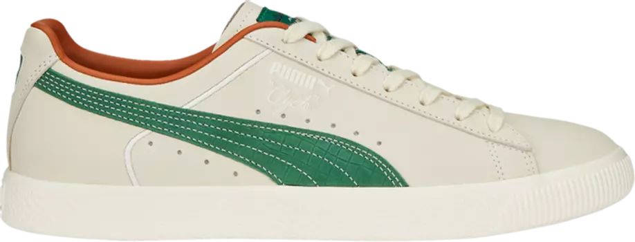 Кроссовки Puma Clyde FG Pristine Vine Green, кремовый