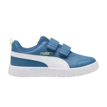 Кроссовки Puma Courtflex V3 V Little Kid Blue Horizon White, синий