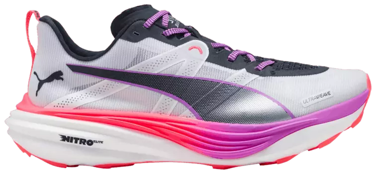 Кроссовки Puma Deviate Nitro Elite Trail 'White Glowing Red Pure Magenta', белый