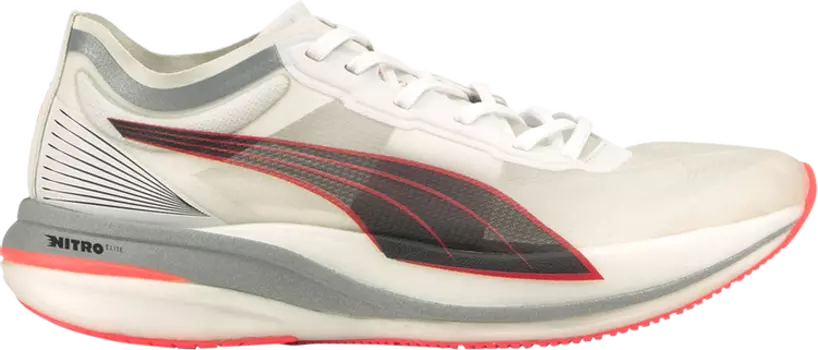 Кроссовки Puma Deviate Nitro Elite White Lava Blast, белый