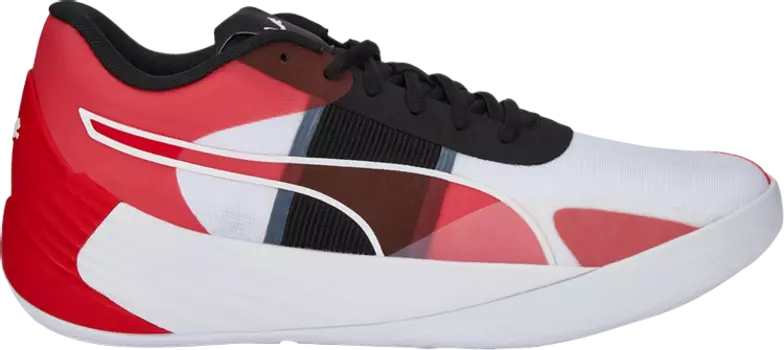 Кроссовки Puma Fusion Nitro Team White High Risk Red, белый