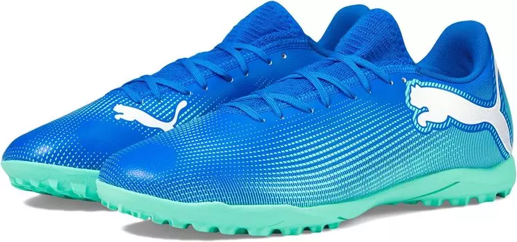 Кроссовки PUMA Future 7 Play Turf Training, цвет Hyperlink Blue-Mint-Puma White