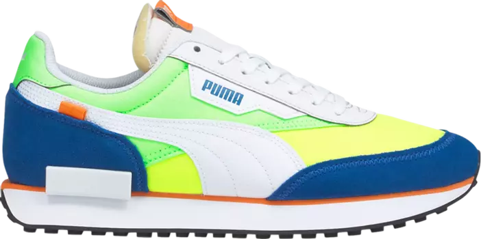 Кроссовки Puma Future Rider Play On White Fizzy Lime Royal, белый