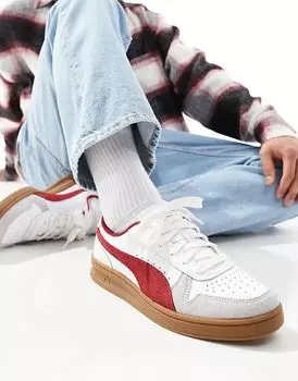 Кроссовки PUMA Indoor белого и красного цвета