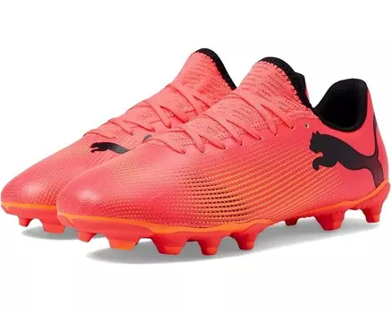 Кроссовки PUMA Kids Future 7 Play Firm Ground/Artificial Ground, цвет Sunset Glow/Puma Black/Sun Stream