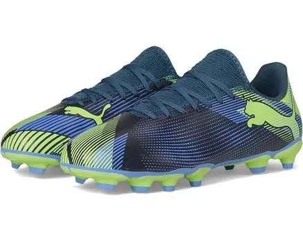 Кроссовки PUMA Kids Future Play Firm Artificial Ground, цвет Gray Skies/Elektro Purple/Fizzy Apple/Puma White