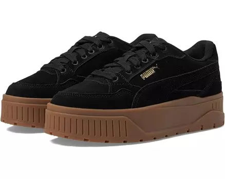 Кроссовки PUMA Kids Karmen Ii Idol Suede, цвет PUMA Black-PUMA Black-PUMA Gold