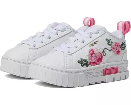 Кроссовки PUMA Kids Mayze, цвет Puma White/Fast Pink/Vine
