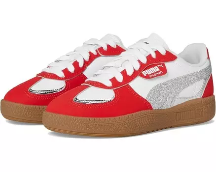 Кроссовки PUMA Kids Palermo Moda, цвет For All Time Red/Puma Silver/Gum