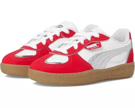 Кроссовки PUMA Kids Palermo Moda, цвет For All Time Red/Puma Silver/Gum
