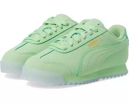 Кроссовки PUMA Kids Puma Kids Roma Reversed Mist Sneakers, цвет Pure Green/Icy Blue