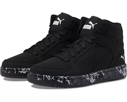 Кроссовки PUMA Kids Rebound Layup Nubuck Mountain Park Basketball, цвет Puma Black/Puma Black