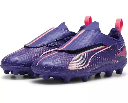 Кроссовки PUMA Kids Ultra Play Hook And Loop Firm Artificial Ground, цвет Lapis Lazuli/PUMA White/Sunset Glow