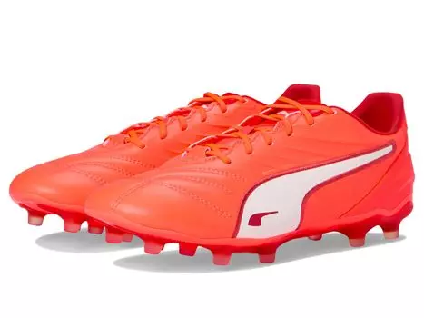 Кроссовки PUMA King Pro Firm, Artificial Ground Soccer Cleats, цвет Glowing Red-Puma White-Red Fire