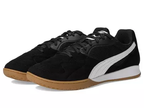 Кроссовки PUMA King Top Indoor Trainer Soccer Shoes, цвет Puma Black-Puma White-Puma Gold