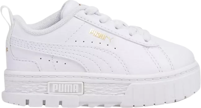 Кроссовки Puma Mayze Leather Infant White Team Gold, белый
